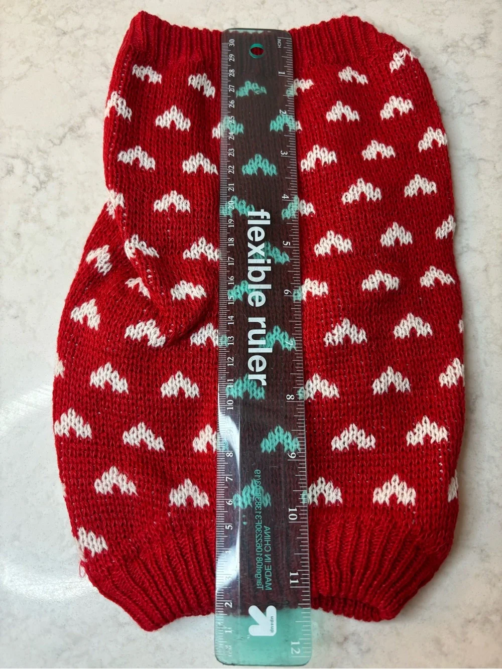 Cozy Red Heart Knit Small Dog Sweater - Pet Apparel NWOT